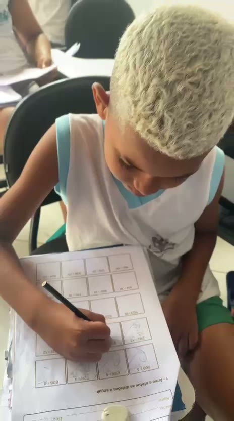 As divisões que ele já faz sozinho
